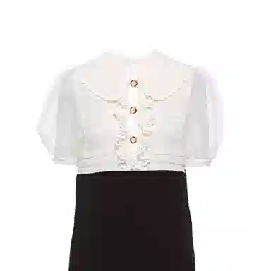 MIU MIU FW21 Satin Dress Black White