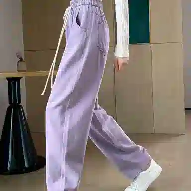 【dme】 新款气质纯色抽绳休闲裤 女款