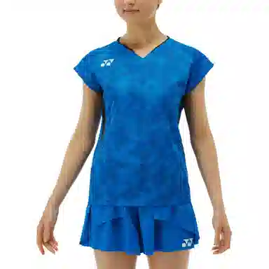 YONEX Logo V-Neck T-Shirt Blue