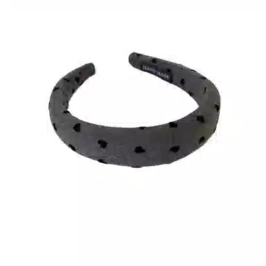 贯古今 复古简约爱心波点百搭高颅顶气质百搭头箍压发不伤发 布艺 发箍 女款