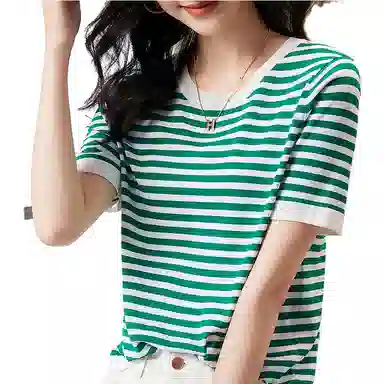 【dme】 圆领薄款短袖针织衫 女款