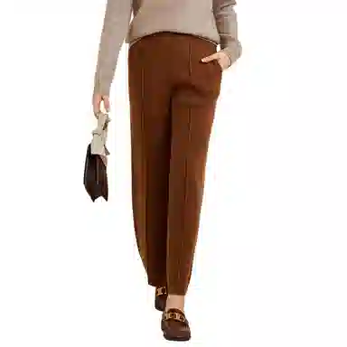 恒源祥 松紧高腰针织休闲裤 女款