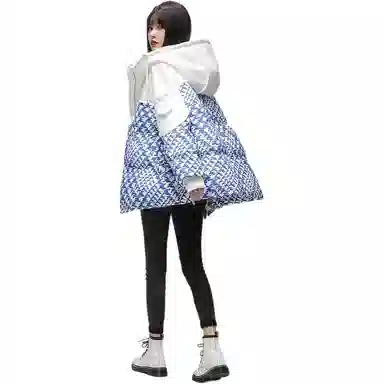 鸭鸭 连帽加厚韩版羽绒服 女款