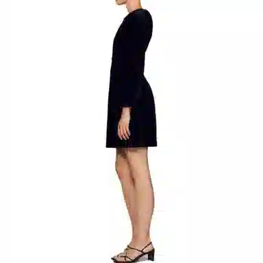 Sandro Elegant Long Sleeve Dress Black