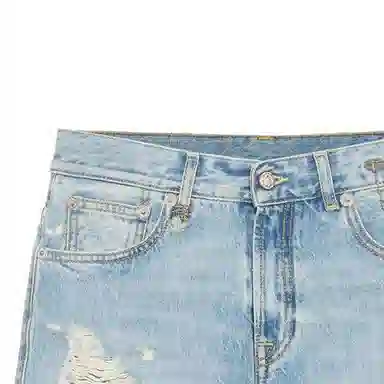 R13 Denim Shorts Blue