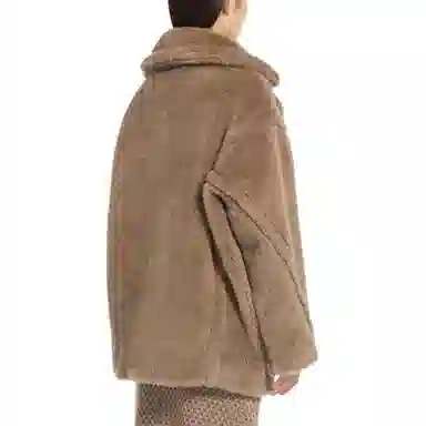 MaxMara Espero Short Teddy Bear Icon Coat In Alpaca And Wool