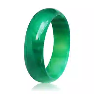 盈满堂 青绿色加宽加厚油润时尚百搭 玛瑙 手镯 女款