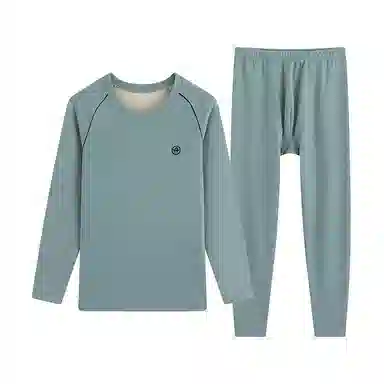 贴身领域 羊绒蚕丝青少年德绒男士秋衣秋裤打底线衣线裤内衣保暖套装 男款