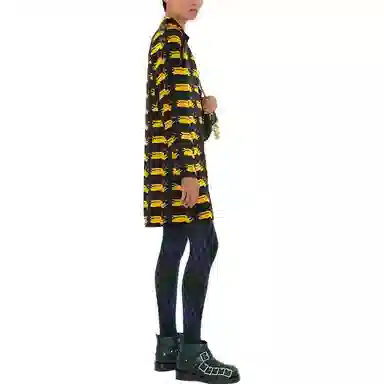 Burberry Animal Print Long Sleeve Dress