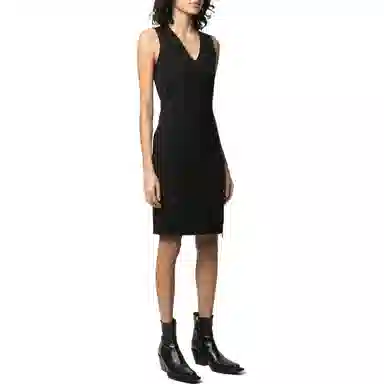 1017 ALYX 9SM V-Neck Zip Dress Black