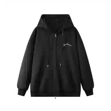 三体 不要回答系列 美式复古休闲宽松百搭简约基础款字母印花连帽高街潮牌街头嘻哈长袖重磅卫衣 男女同款