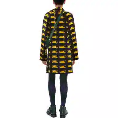 Burberry Animal Print Long Sleeve Dress