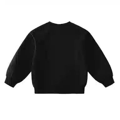 青蛙王子 插肩时尚圆领套头卫衣 黑色 儿童款