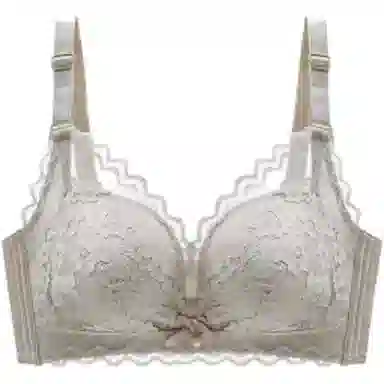 北极绒 小胸聚拢收副乳防下垂提拉调整型蕾丝无钢圈文胸 女款