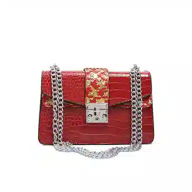 NOMK Vintage Crocodile Chain Shoulder Bag