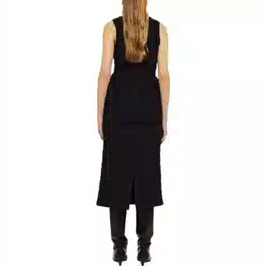 JIL SANDER SS24 Sleeveless Cotton Dress With Balloon Basque