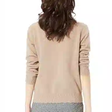 恒源祥 半高领纯色套头针织毛衣 女款