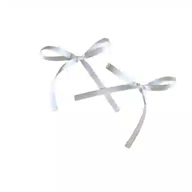 贯古今 温柔粉色娇嫩丝带蝴蝶结绑发甜美发夹飘带发侧边发饰 布艺 发绳 女款