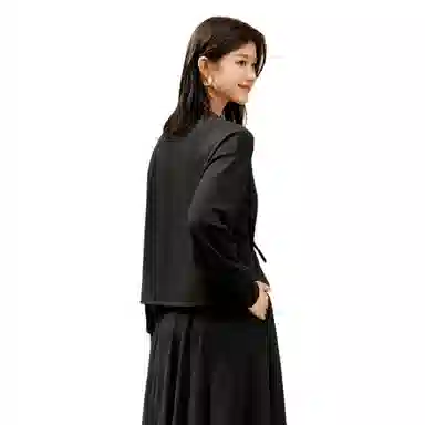 恒源祥 纯色圆领宽松落肩简约休闲长袖针织衫 女款