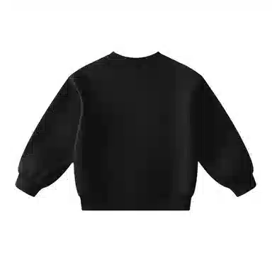 青蛙王子 时尚圆领套头百搭卫衣 黑色 儿童款