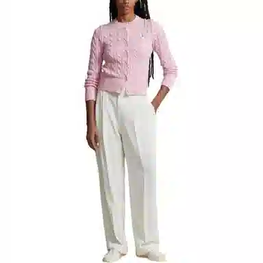 Polo Ralph Lauren Cable-Knit Cardigan Pink