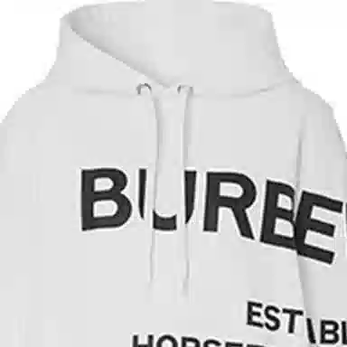 Burberry FW21 Printed Hoodie White