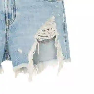 R13 Denim Shorts Blue