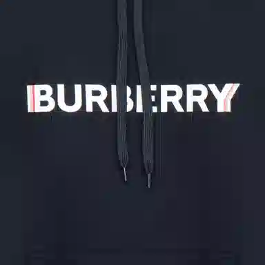 Burberry Logo Hoodie Black