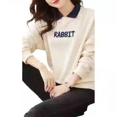 【dme】 加绒加厚保暖字母长袖卫衣 女款