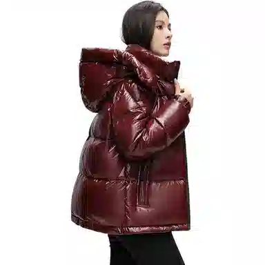 鸭鸭 时尚百搭加厚鸭绒保暖休闲短款连帽羽绒服 男女同款