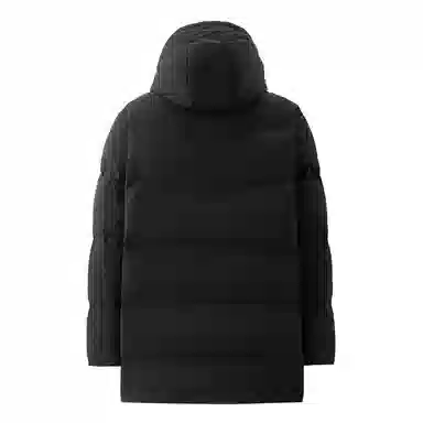 佐丹奴 连帽舒适中长款梭织羽绒服 男款