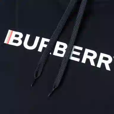 Burberry Logo Hoodie Black