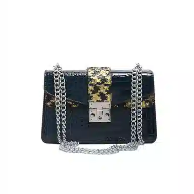 NOMK Vintage Crocodile Chain Shoulder Bag