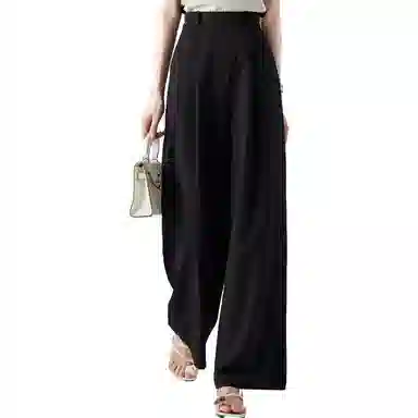 【dme】 纯色自然腰阔腿休闲裤 女款