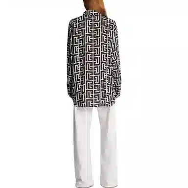 BALMAIN Monogrammed Flowing Shirt