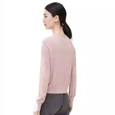 恒源祥 纯色圆领开衫长袖针织衫 女款