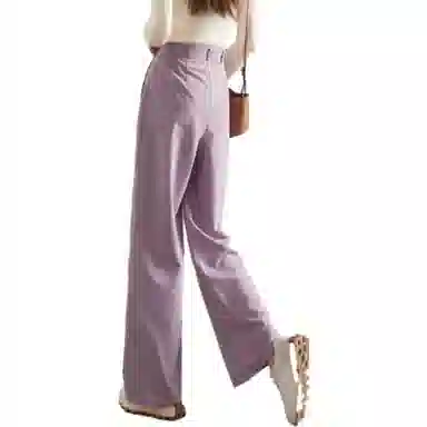 【dme】 纯色自然腰阔腿休闲裤 女款