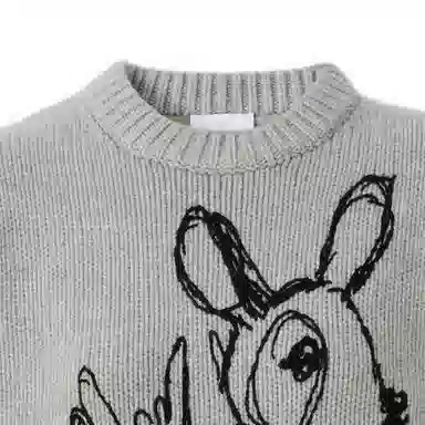 Burberry FW22 Striped Deer Jacquard Sweater