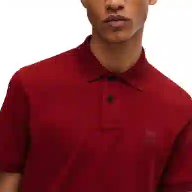 HUGO BOSS Stretch-Cotton Slim-Fit Polo Shirt With Logo Patch PoloPolo