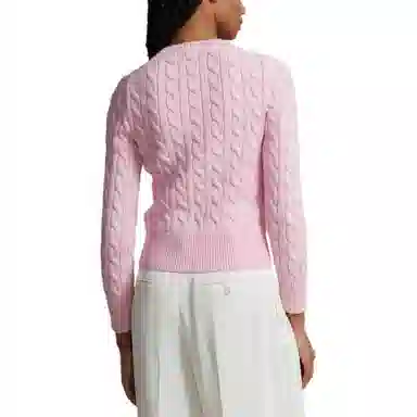 Polo Ralph Lauren Cable-Knit Cardigan Pink