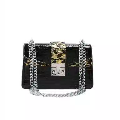 NOMK Vintage Crocodile Chain Shoulder Bag
