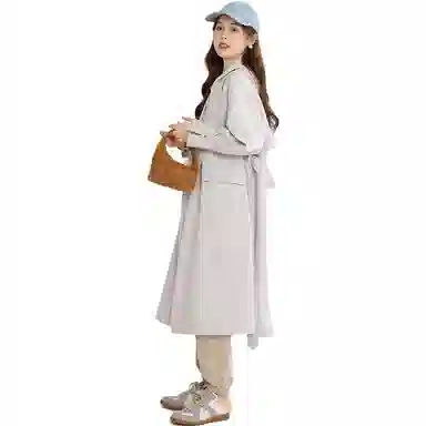 花栗鼠小姐 纯色高腰宽松休闲裤 女款