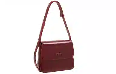 妙迪 复古简约百搭高级感大容量时尚通勤 质感牛皮 定型小方包单肩斜挎腋下包 常规 女款 安可拉红