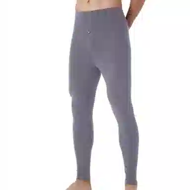 兰缪 蚕丝蛋白秋裤高弹舒适黑科技蓄热锁温抗静电抗起球不褪色抑菌吸湿排汗透气保暖裤 男款