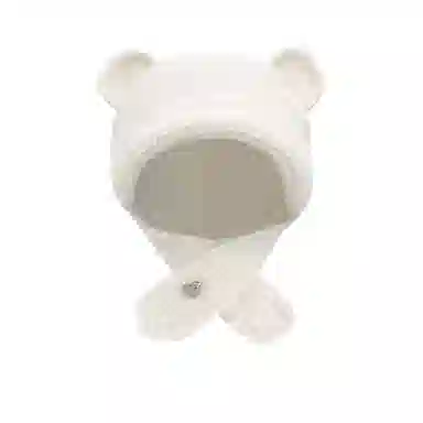 啄木鸟 甜美可爱小熊耳朵秋冬季大头围显脸小加厚保暖针织户骑车护耳帽 涤纶 绒线帽 女款