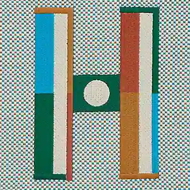 Hermes Faubourg Corner Cotton Pouch Large Blue Gray