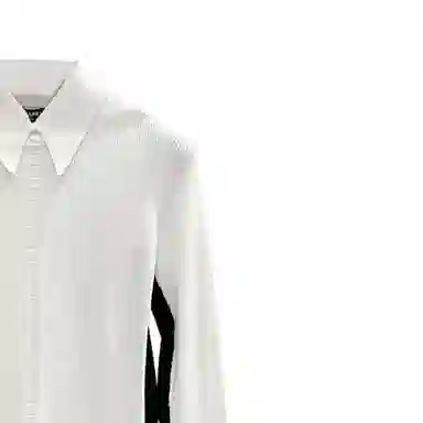 CHANEL Striped Logo Embossed Sweater