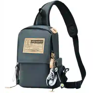 Warrior Nylon Crossbody Bag Black/White