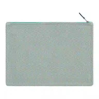 Hermes Faubourg Corner Cotton Pouch Large Blue Gray