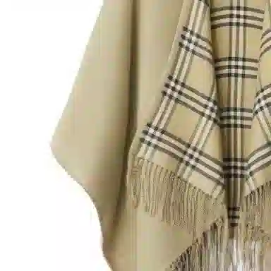 Burberry Check Wool Reversible Cape